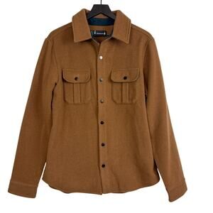 Smartwool Mens Anchor Line Shirt Jacket Merino Wool Blend Brown $220 - M